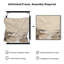 Très grand art mural imprimé sur toile - Beige, brun clair, paysage abstrait, décor de salon contemporain - "Assemblage requis (cadre non fini)"-130840763