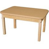 Manufactured Wood + Solid Wood Adjustable Square 6 Students Activity Table