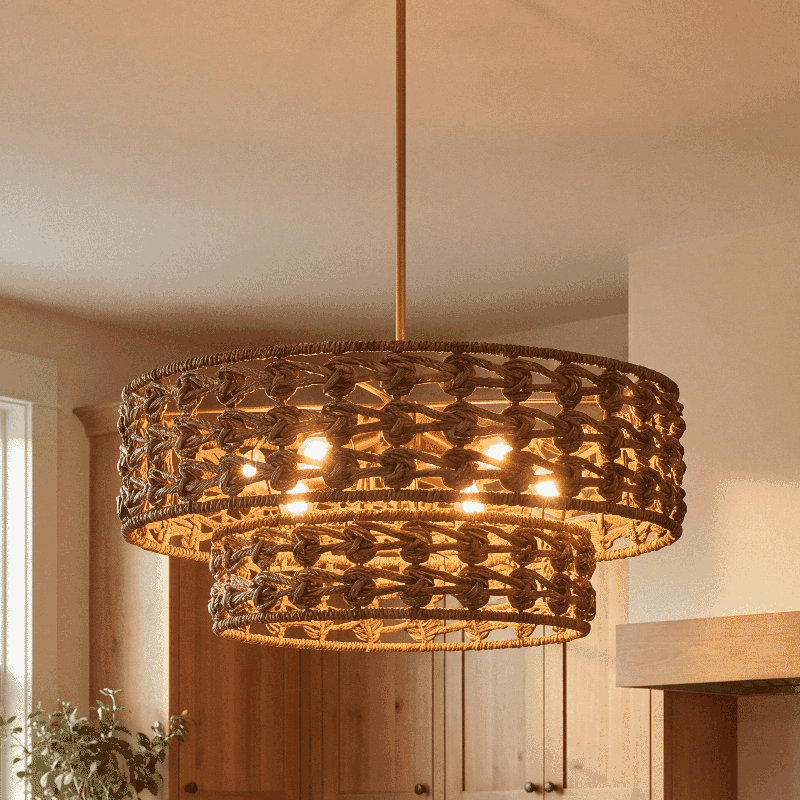 Silencio 7-Light Pendant in Riviera Brass by Breegan Jane