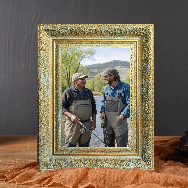 Cadre photo or antique 1pc pour présentation de photos 5 po x 7 po