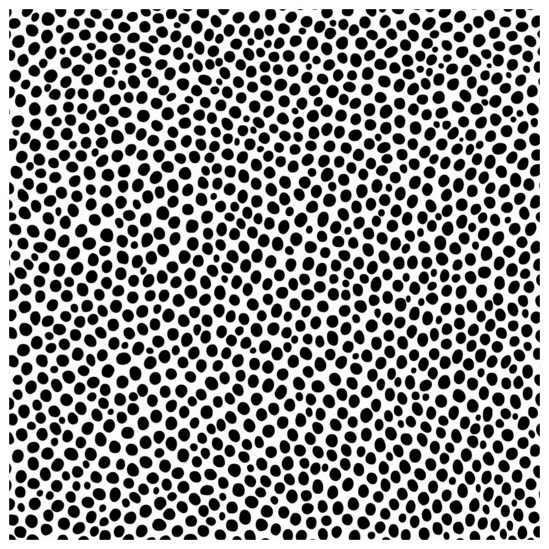 Black Dotted Pattern Shower Curtains Extra Long, 70in W x 84in H