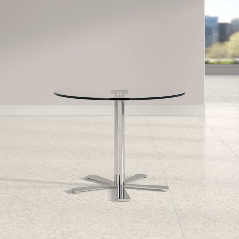 Table de salle à manger Carcellous, H 29,5 po x l 40 po x P 40 po, Chrome