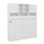 Lit escamotable avec grand espace de rangement et rayures