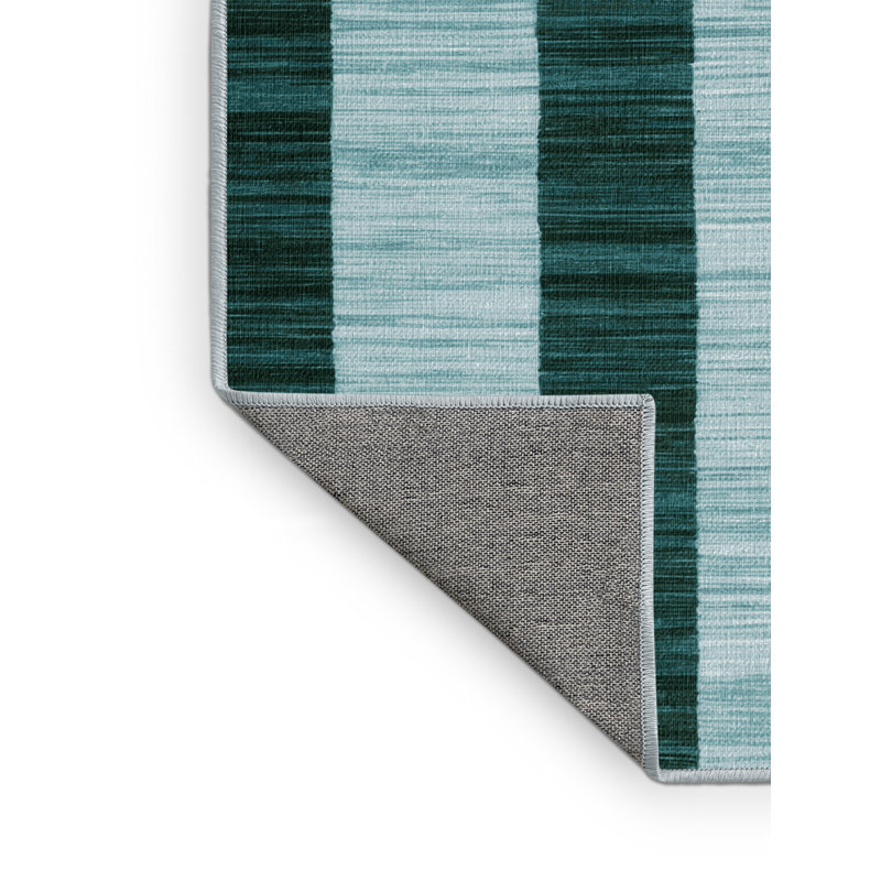 Tapis bleu à carreaux lavable à la machine, Carré 7 pi