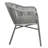 Metal Outdoor Dining Armchair with Cushions
