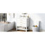 Armoire de salle de bain moderne 30 pouces - blanc, intérieur spacieux, espace ouvert, espace de rangement blanc avec détails or, options polyvalentes, détails