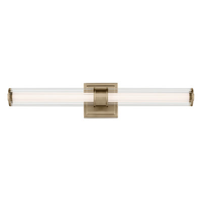 26.5" Linear Bath Bar Medium LED with Clear Fluted Glass