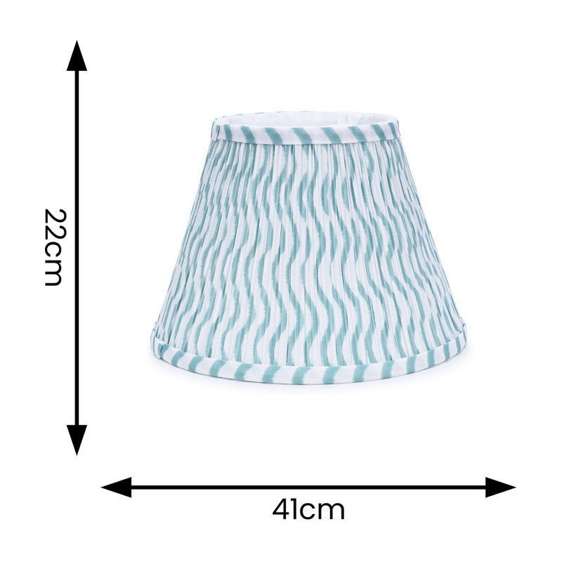 Riza Tapered Pleated Fabric Lamp Shade, 22cm H x 41cm W x 41cm D