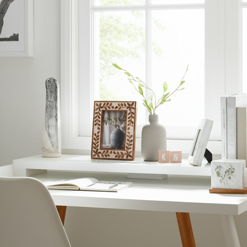 Gillian Brown Solid Wood Picture Frame, 4" x 6"