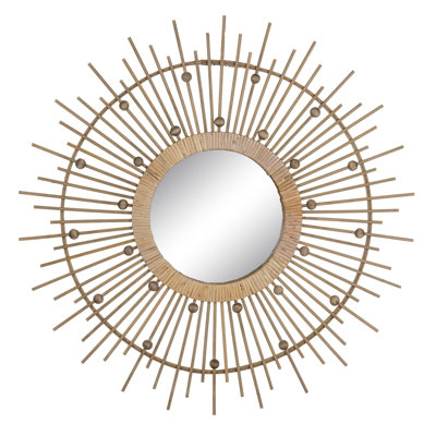 Anji Bamboo / Rattan Round Mirror