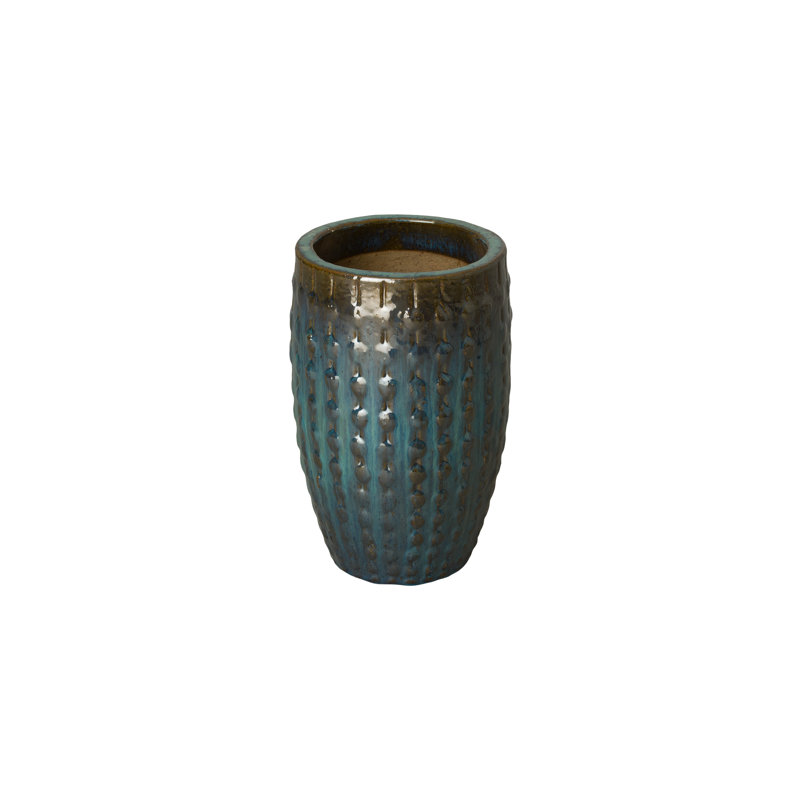 Pot à fleurs en céramique Stefanski, H 15,5 po x l 10,5 po x P 10,5 po