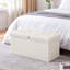 Banc de rangement rembourré en similicuir, banc d'entrée pliable et banc de chambre-792794173-792794174