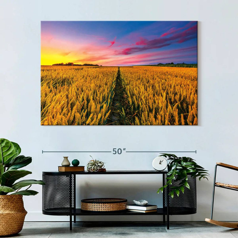 Harnek Wheat Field Path, 34" H x 51" W