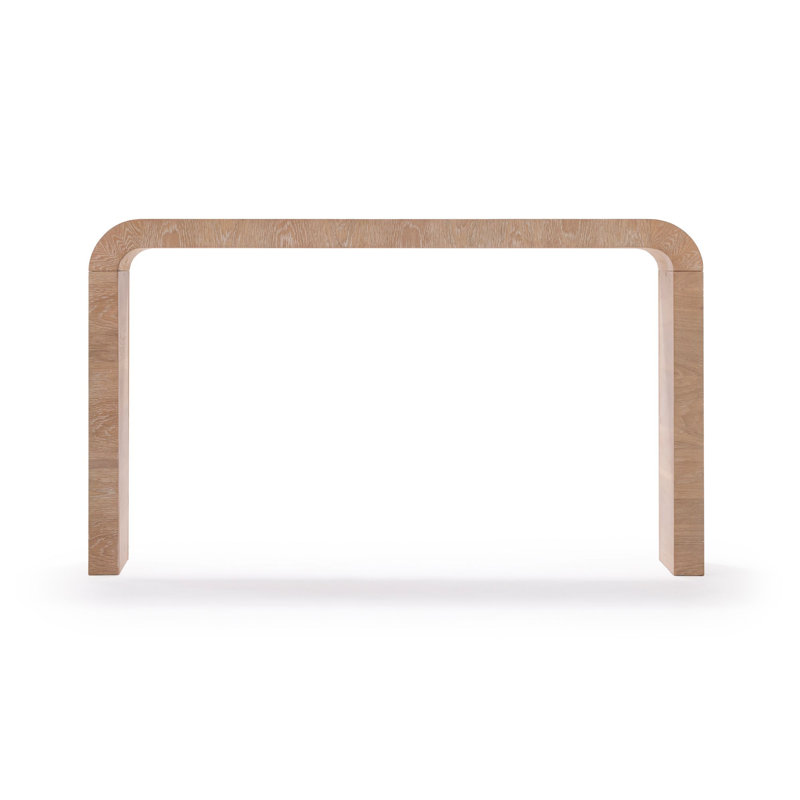 Arcata 56" Waterfall Wood Console Table, Beige