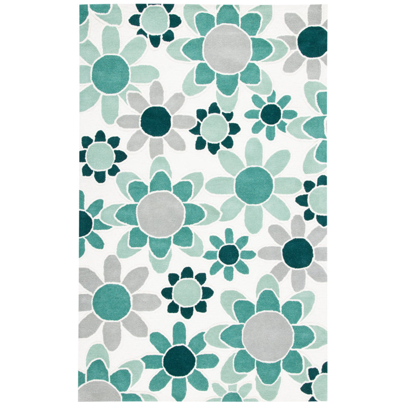 Asdur Hand Tufted Wool And Cotton With Latex Rug, Rectangle 8' x 10'