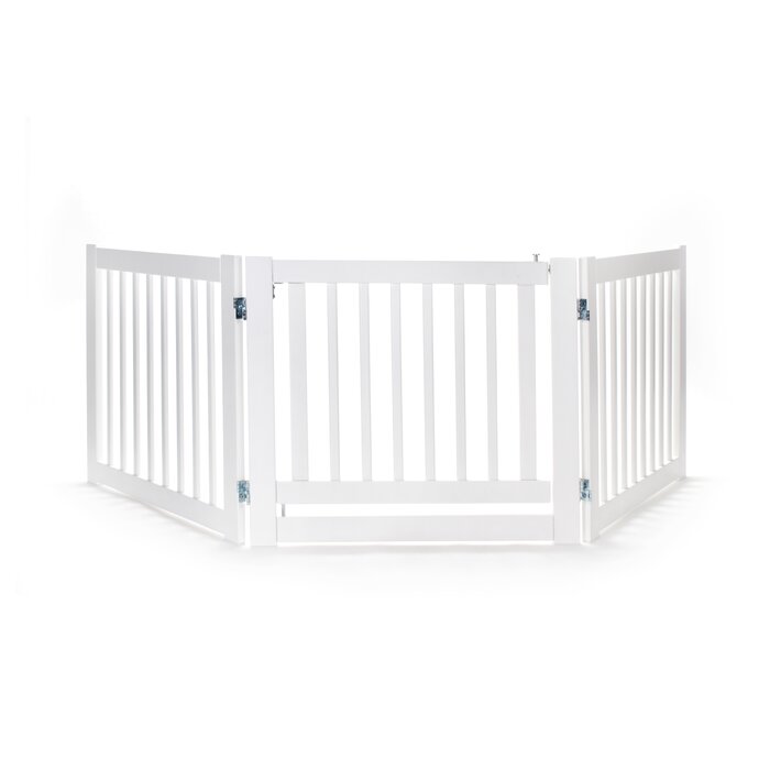 Primetime Petz Wood Free Standing Pet Gate & Reviews | Wayfair