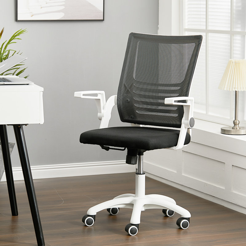 Raghi Height Adjustable Mesh Desk Chair Office Chair, White, Black