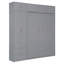 Lit escamotable mural avec bureau, armoire supérieure et tablettes de rangement, lit pliable peu encombrant-1986712198