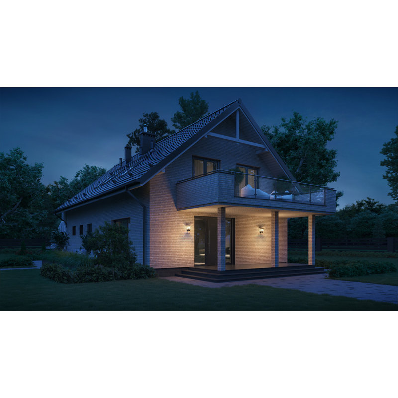 Outdoor Wall Light L 10 S Black, Motion Sensor, Classic Wall Latern, E27