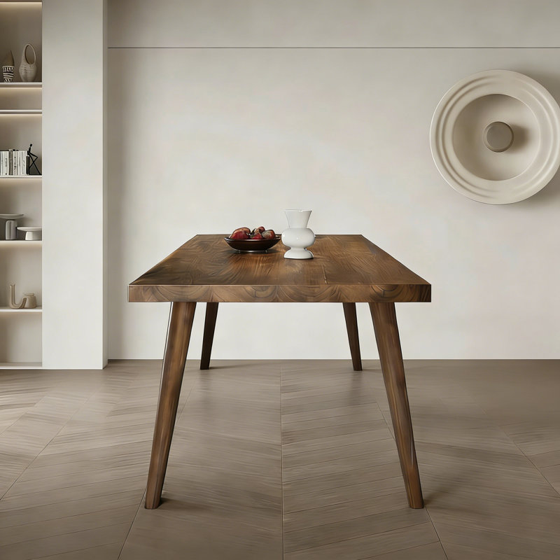 Simple Pine Wood Solid Rectangular Dining Table