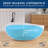 Forma 63" Wavy Freestanding Tub Solid Surface Freestadning Stone Resin Soaking Bathtub-106893273