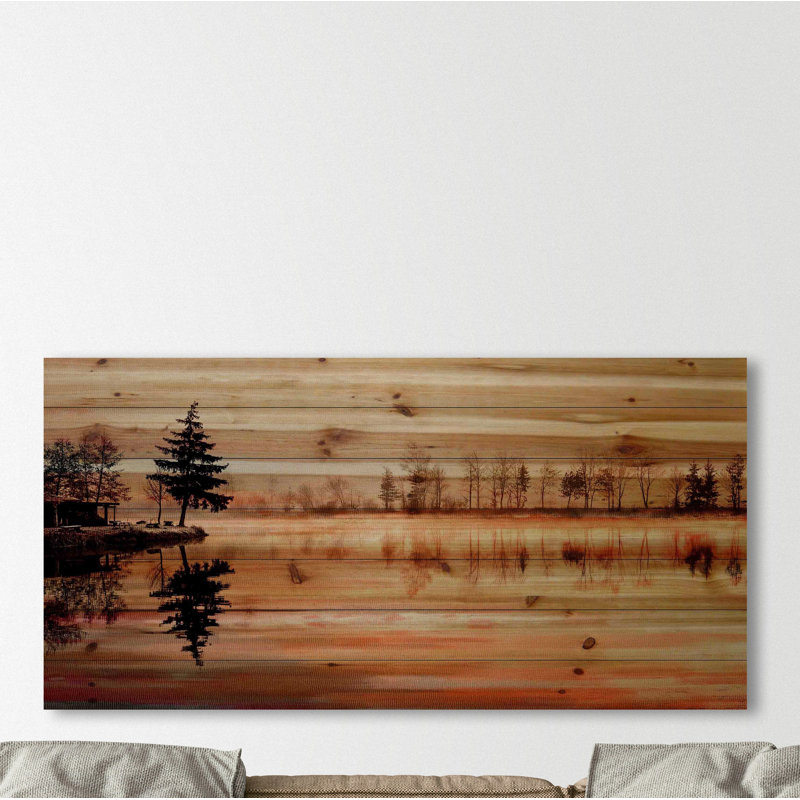 Juneau Chanannes - impression graphique sur bois, H 20 po x l 40 po x P 1,5 po