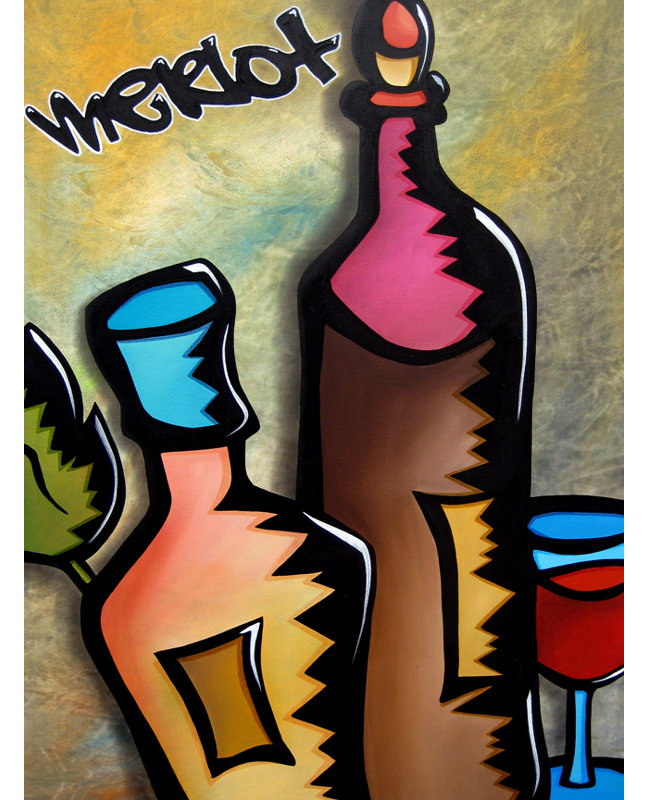 «Wine Tustation» par Tom Fedro, reproduction d'art sur toile tendue, H 24 po x l 18 po x P 1,5 po
