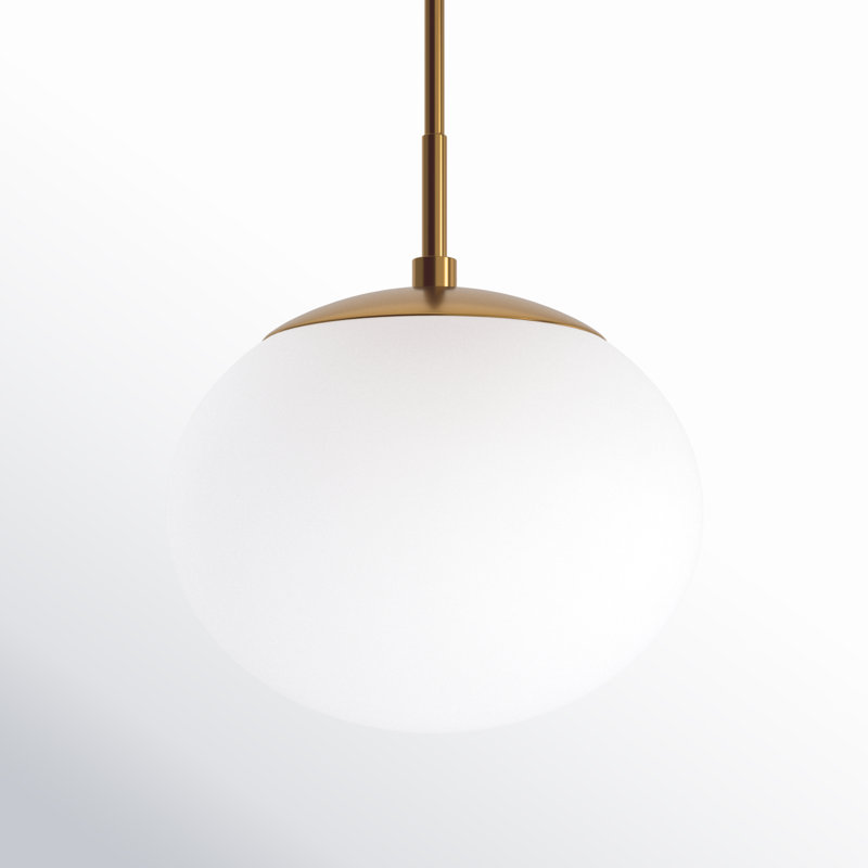Luminaire suspendu sphérique 1 lumière Vibi, Bronze brillant