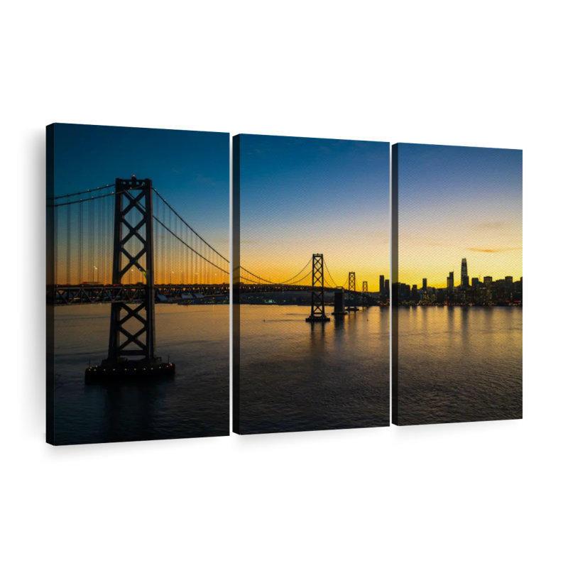 «San Francisco Nightfall», 3 pièces, H 36 po x l 57 po