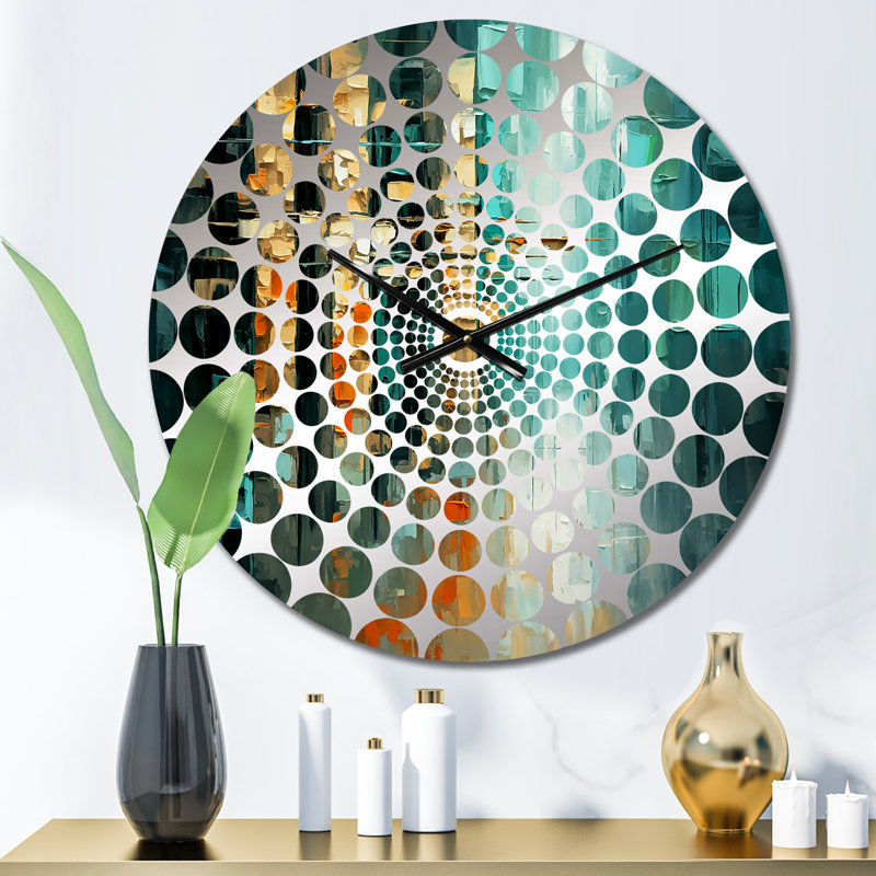 Areonia - Horloge murale peinture abstraite, Médium