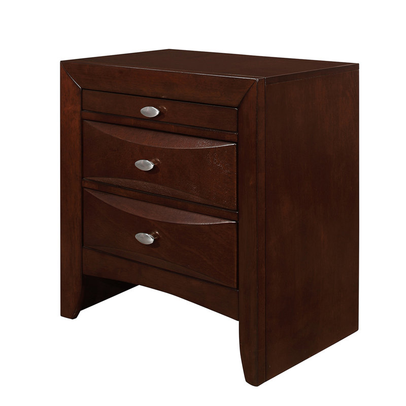 Table de chevet LUCILLE MERLOT, Noyer brun