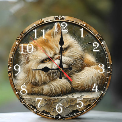 Horloge murale en bois 10 po, mouvement silencieux, à piles (piles AA non incluses), décor artistique, parfait pour les décorations