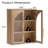 Bathroom Wall Cabinet Wall Mount Storage with Adjustable Shelf