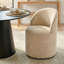 Ensemble de table de salle à manger pour 4 personnes avec table ronde unie de 52 po et 4 chaises pivotantes rembourrées en chenille-442431060-466919758