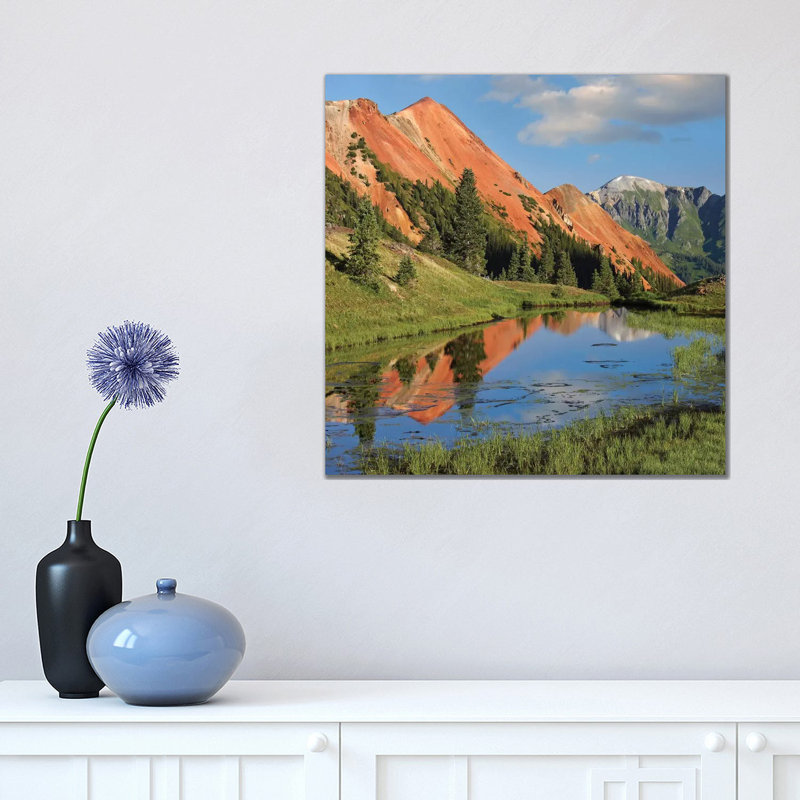 Red Mountain Gets Its Colour from Iron Ore in the Rock 1 Piece Wrapped Canvas Wall Art, 45.72 cm H x 45.72 cm W x 3.175 cm D