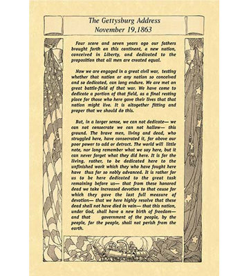 « the gettysburg address », art textuel