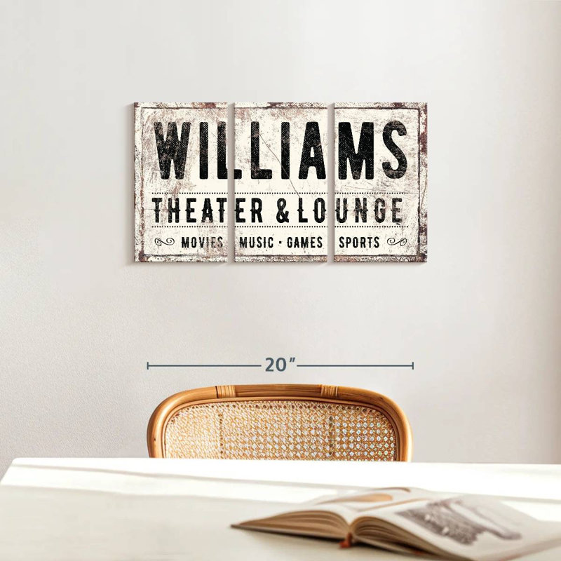 Impression sur toile de Williams, H 12 po x l 26 po x P 1 po