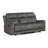 Tesy Manual Double Reclining Sofa, Dark Gray Brown Microfiber, 80 Inch