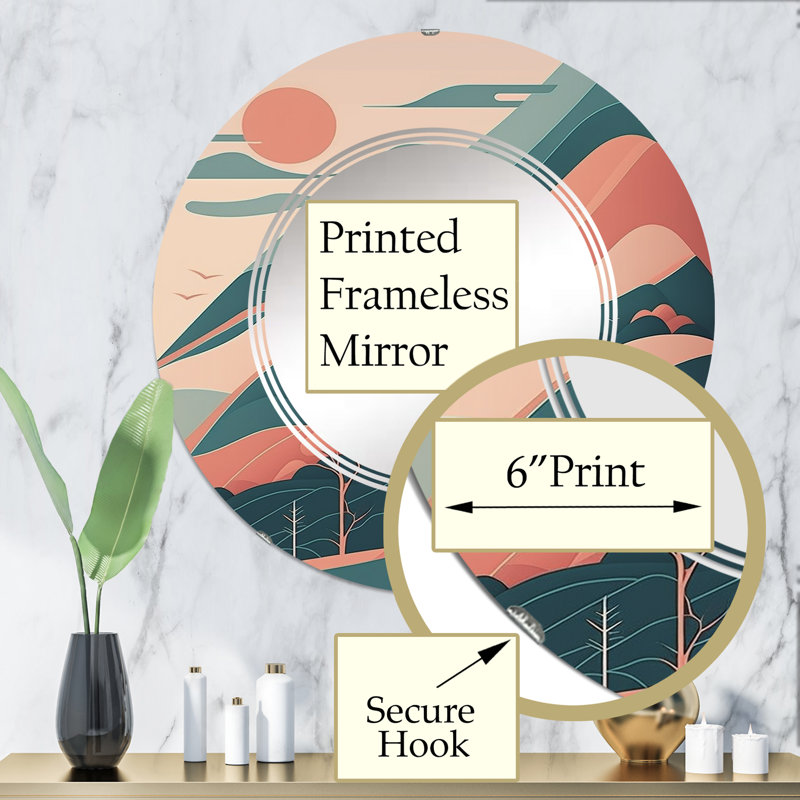 Mahlum - Modern Wall Mirror Round, 32 po x 32 po