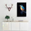 Kingfisher Bird In Abstract - Wrapped Canvas-55363205