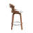 26'' Swivel Counter Stools with Faux Leather Upholstery and Walnut Wood Grain Finish （Set Of 3）-1577245948