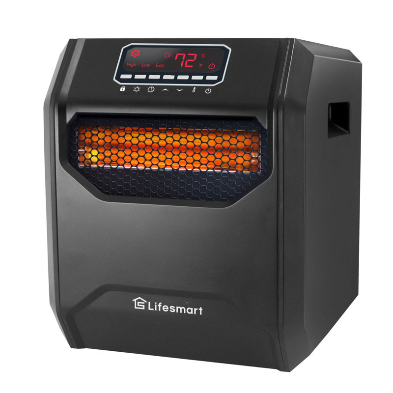 LifeSmart LifePro 1500W 6 Element Infrared Space Heater with Remote (2 Pack)