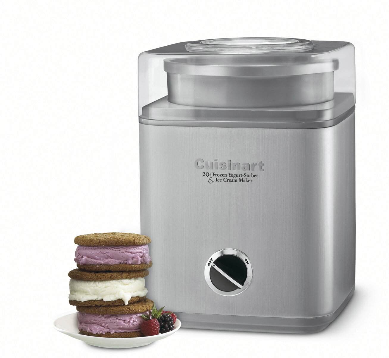 Cuisinart Pure Indulgence 2-Quart Automatic Frozen Yogurt, Sorbet, and Ice Cream Maker, Black