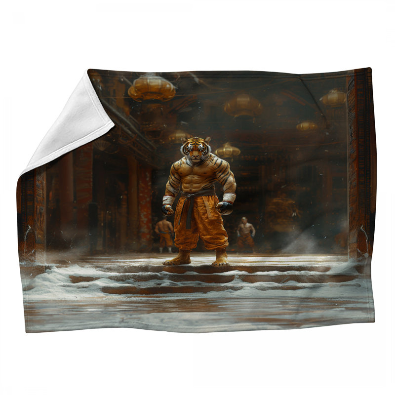 Jeté en molleton Tiger - Jetés d'animaux pour canapés ou lits, L 50 po x L 60 po