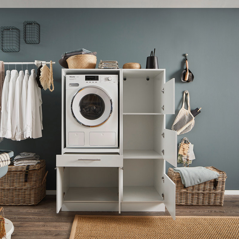 Laundreezy B Utility Unit - 162 cm, 162cm H x 185cm W x 67.5cm D, White