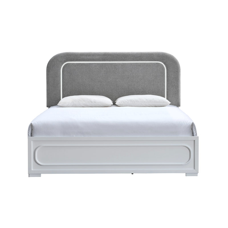 Grand lit (matelas non inclus), blanc