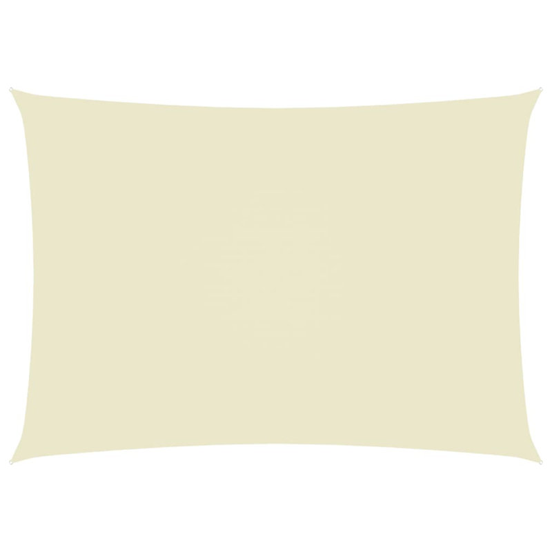 Ransomville Sunshade Sail Oxford Fabric Rectangular 3x4.5 m, Cream, 3m W x 4.5m L