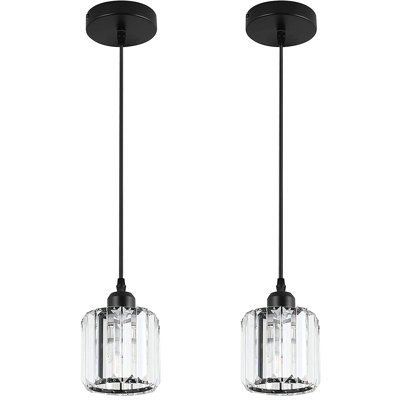 Luminaire suspendu cylindrique 2 lumières Kayle