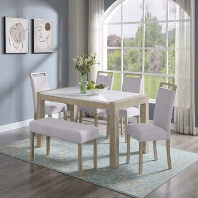 Banc de salle à manger rembourré 1pc