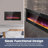 Luxury LED Slim Design Electric Fireplace Insert with Log & Crystal Embers-1978184566